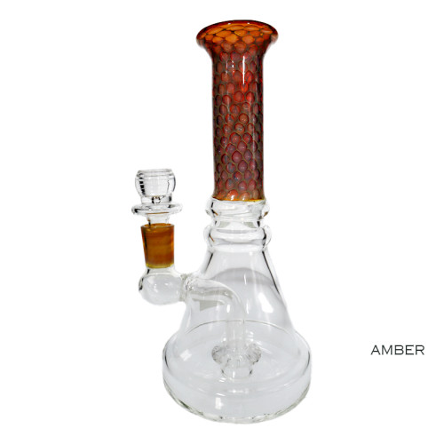 8 INCH GLASS SHOWERHEAD HONEYCOMB DESIGN TUBE WATER PIPE 270GM 